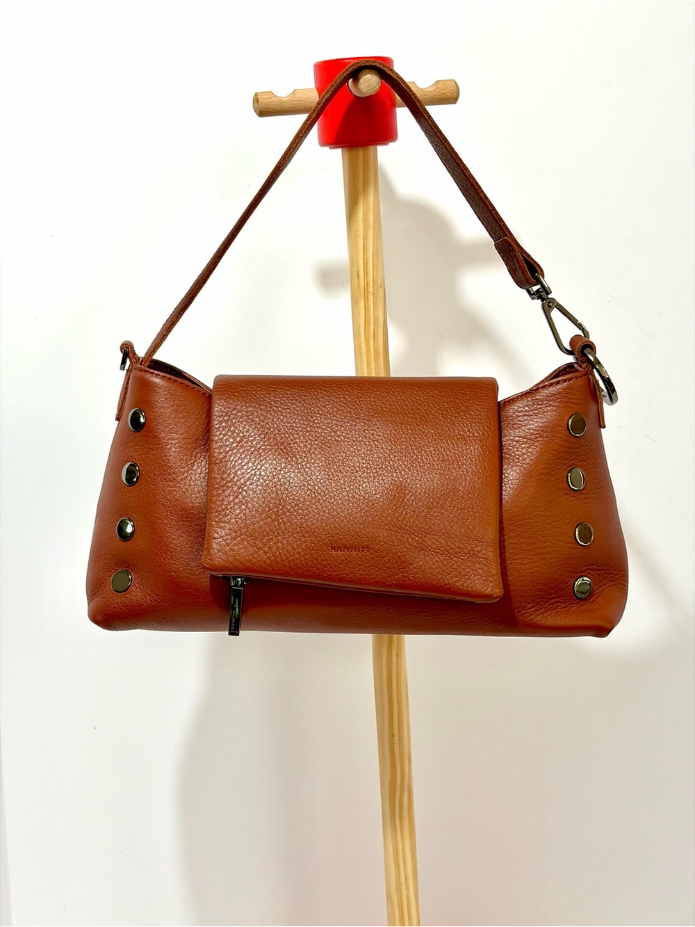Hammitt VIP Satchel In Baroque Brown With Gunmetal Hardware
